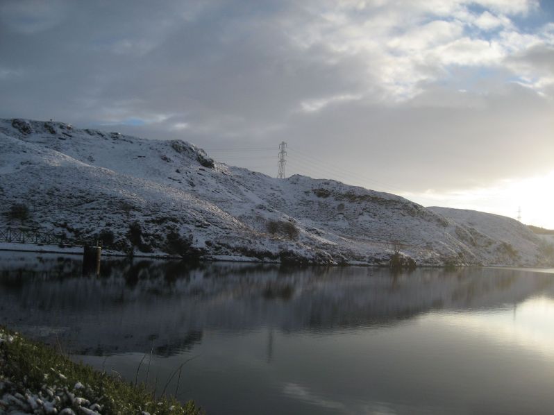reservoir and snow