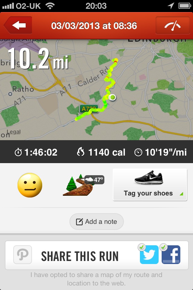 10 mile run