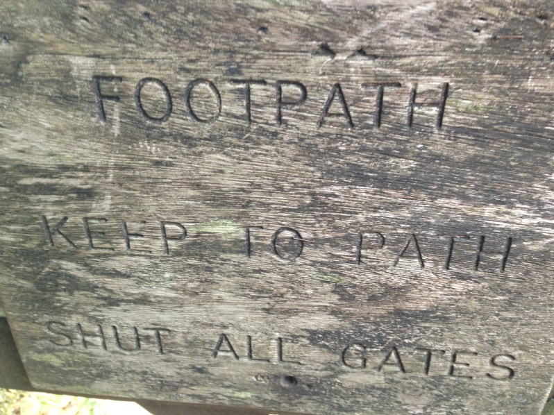 footpath sign