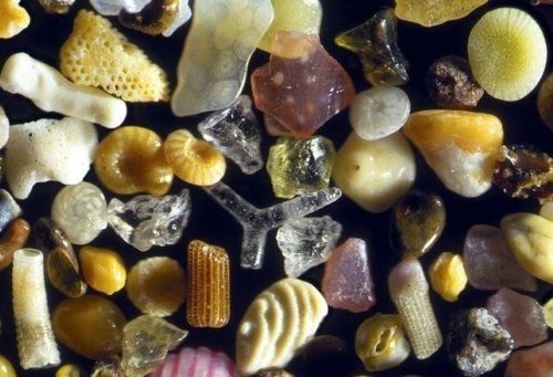 Sand under a +250 microscope