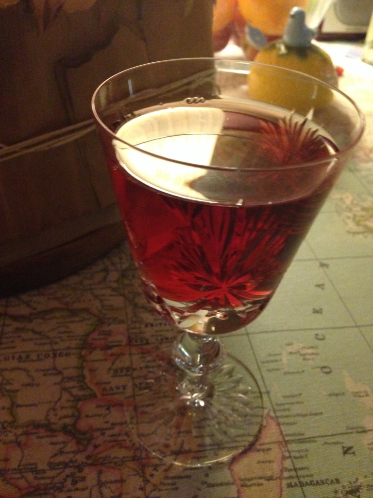 Cassis and wine Kir