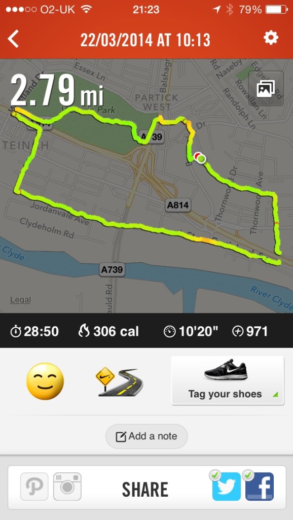 run route in Glasgow 