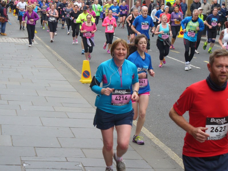 Me running up Royal Mile 