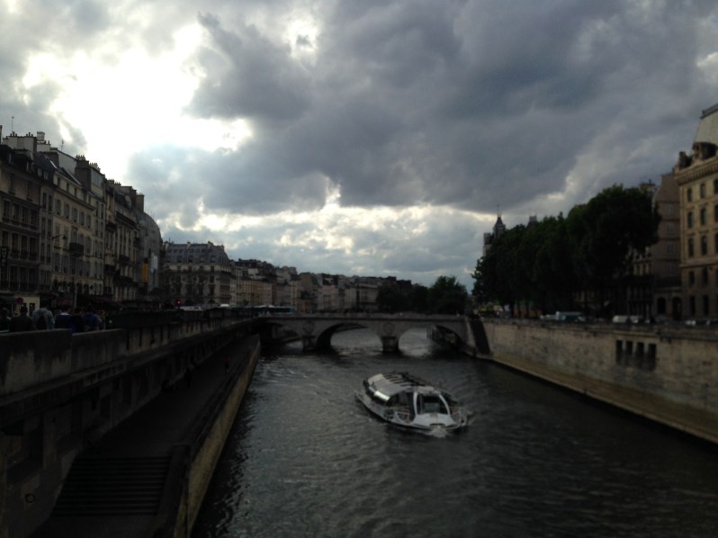 Boat on River Seine Paris