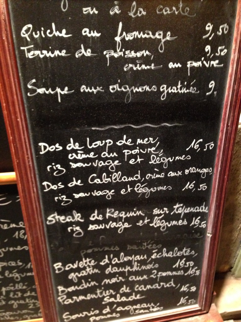 Paris, restaurant , menu