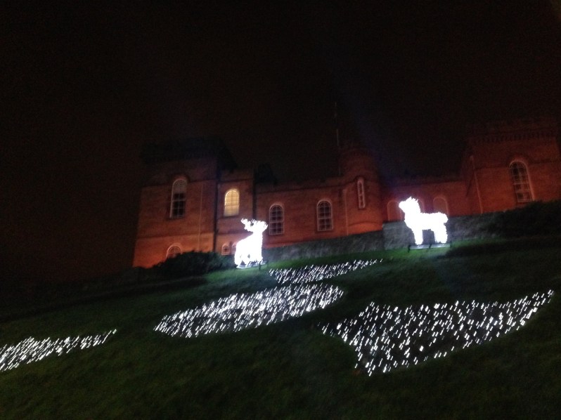 Inverness castle lights, Christmas decorations