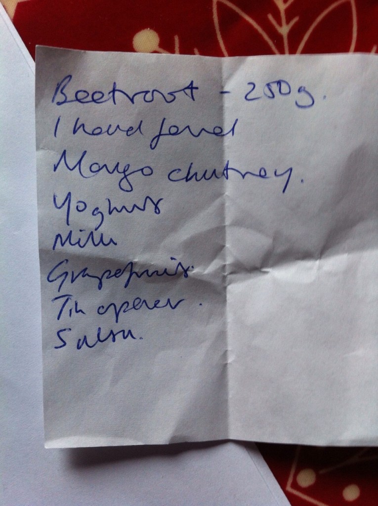 shopping list