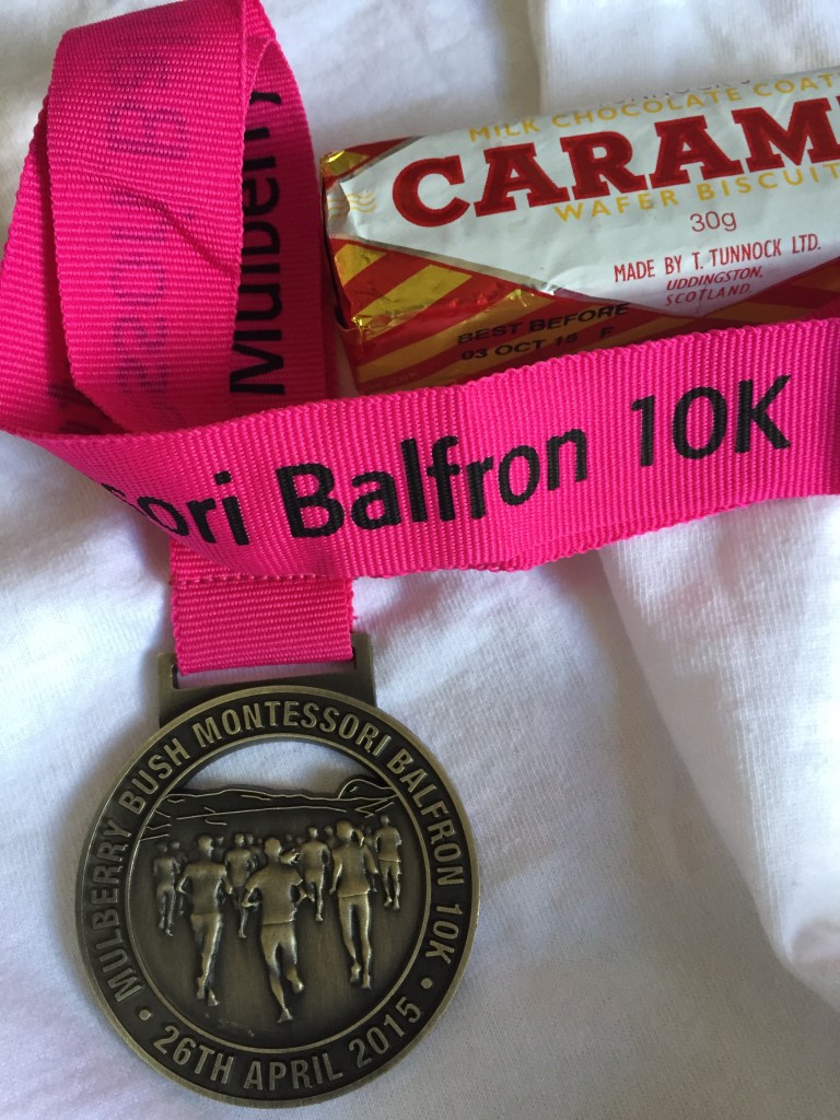 racing medal, Tunnocks caramel log