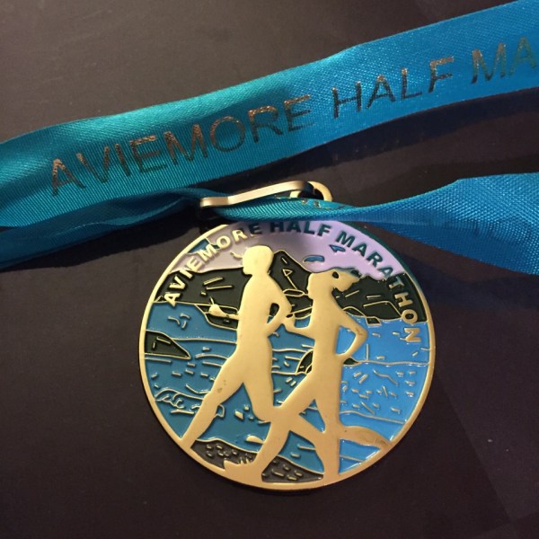 race medal aviemore half marathon 2015
