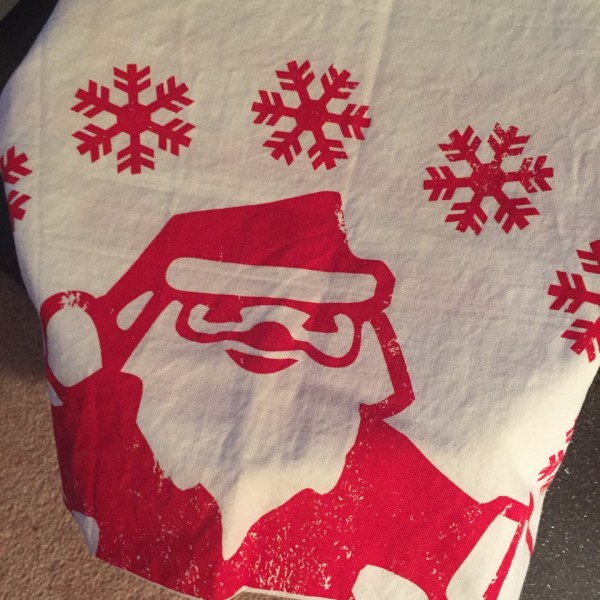 santa design tee towel pic