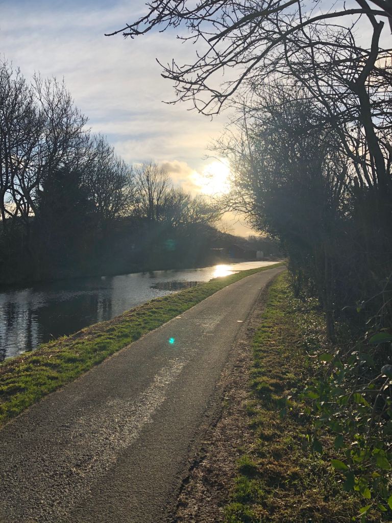 Union canal Edinburgh in afternoon light